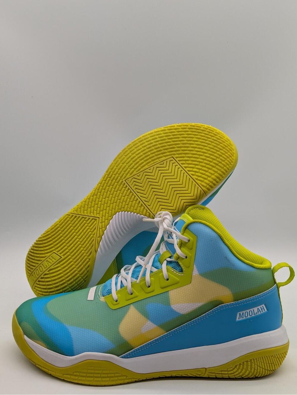 Women's Size 10 - Moolah Basketball Shoes MMI Phantom Mid-YBG Yellow Blue Green